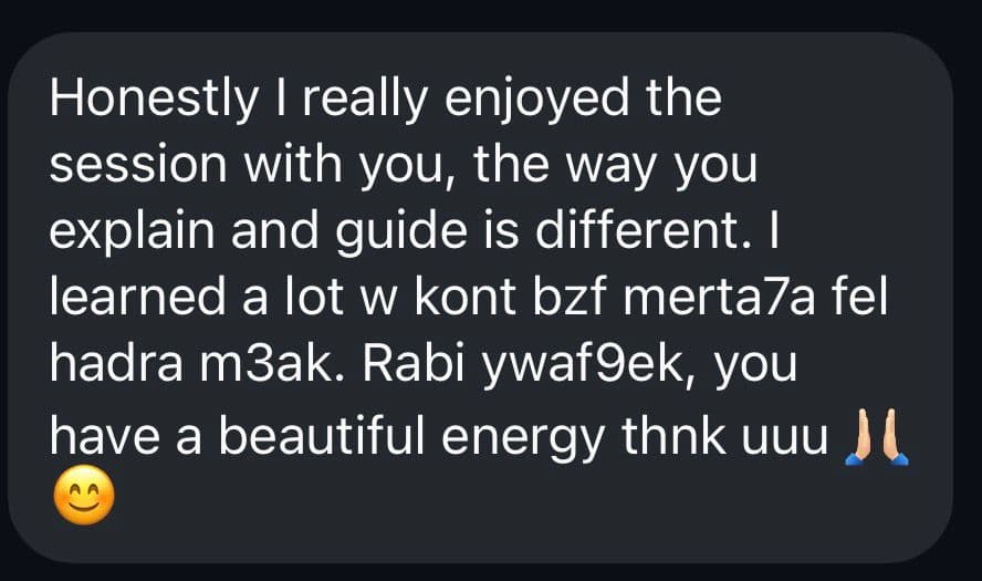 Feedback screenshot