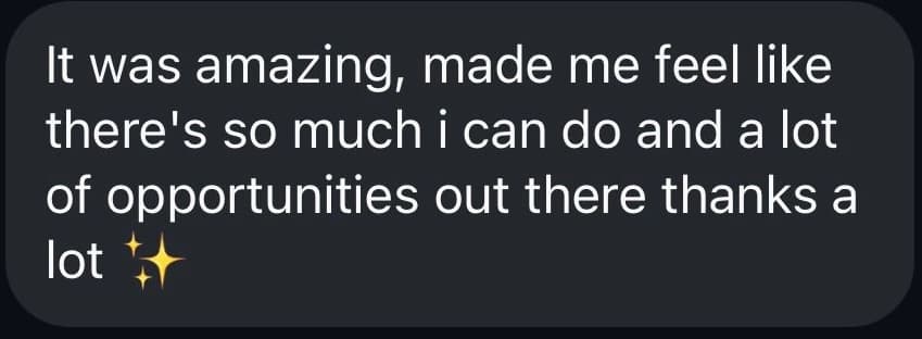 Feedback screenshot