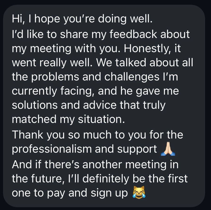 Feedback screenshot