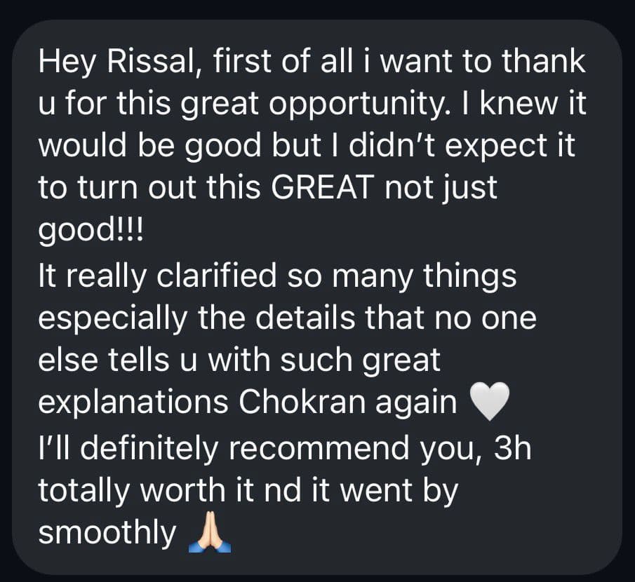 Feedback screenshot